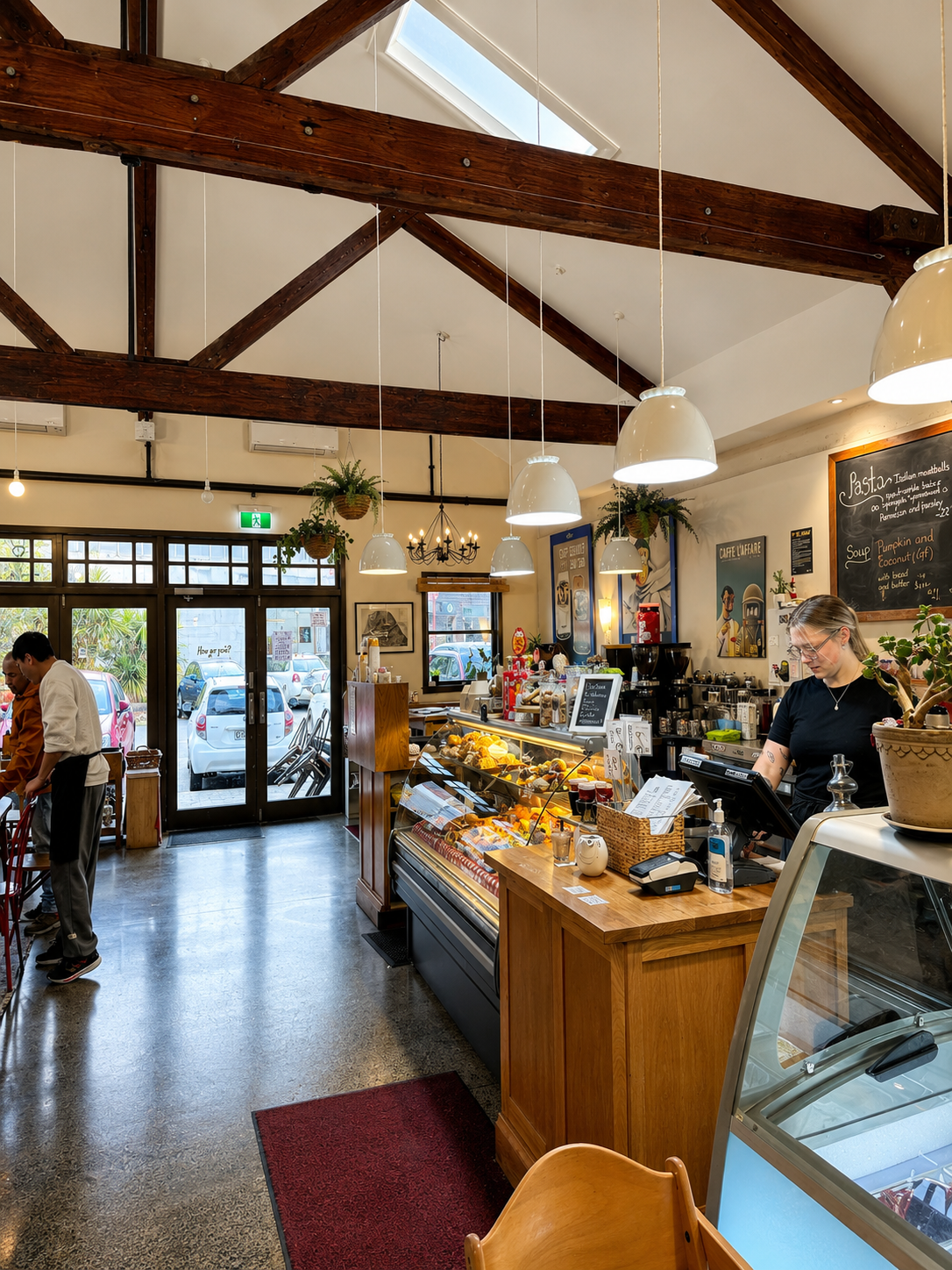The counter and dining area inside Mitchelli's Cafe Rinato