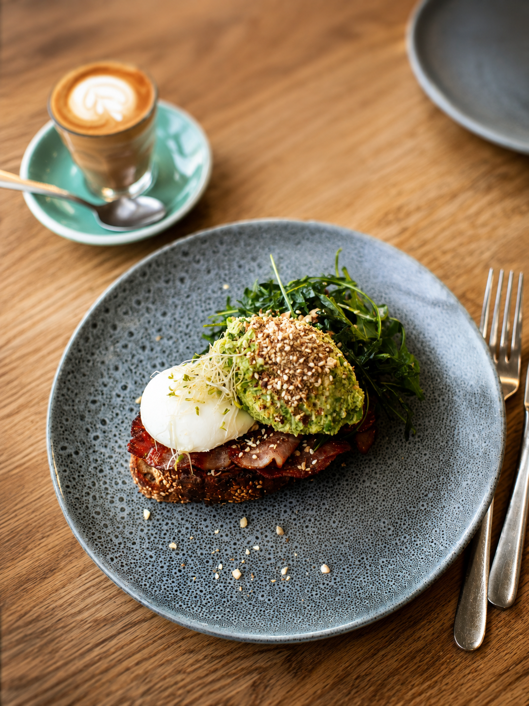 Avocado toast and coffee at Mitchelli's Cafe Rinato